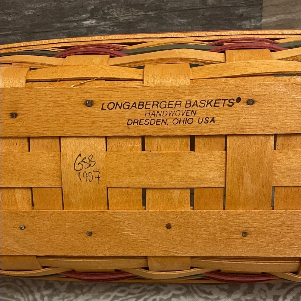 Longaberger Multicolor Woven 1997 Father’s Day Organizer basket‎ with divider